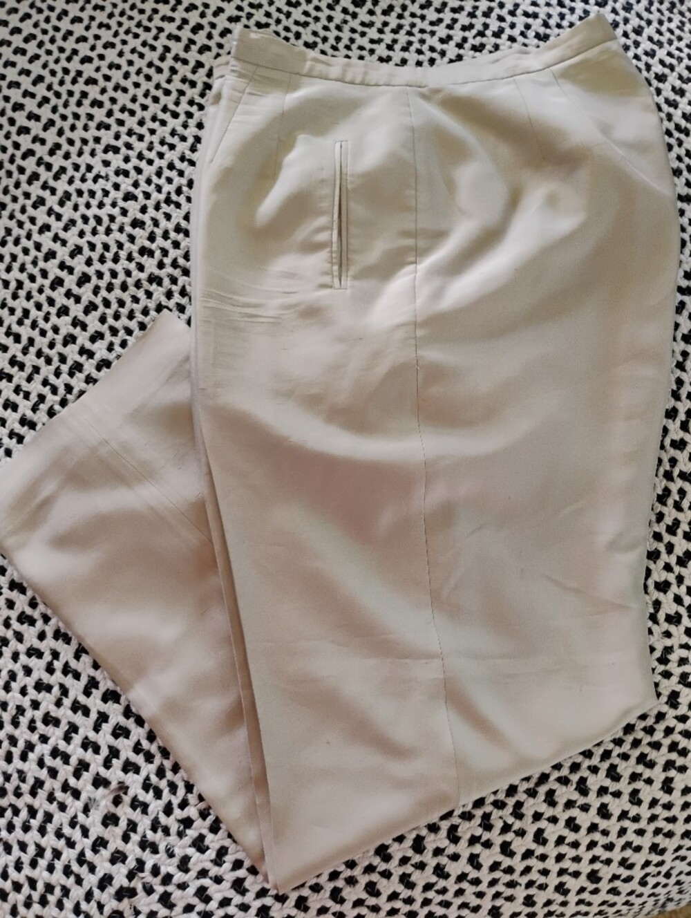 Travis AYERS Silk Dress Pants Beautiful Beige Size 16
